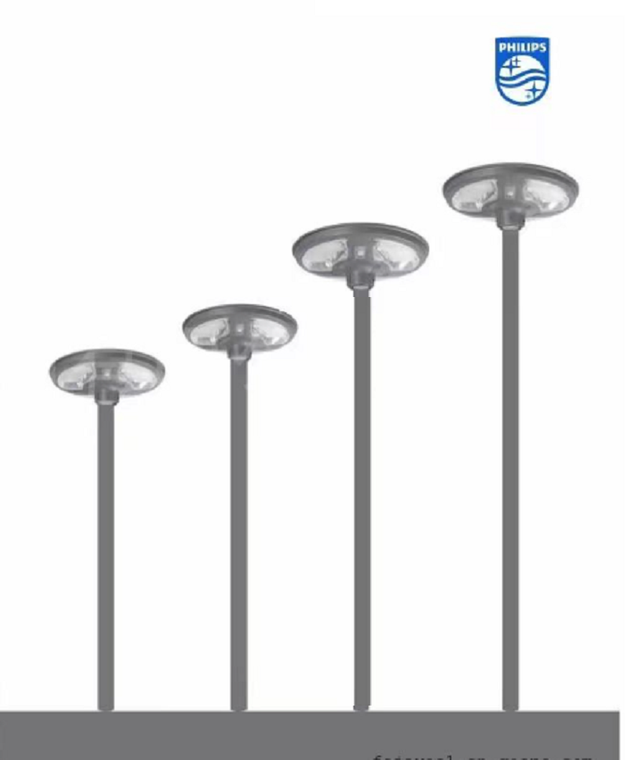 Phillips โคมไฟโซล่าเซลล์ UFO 3แสงในโคมเดียว 200W 300W 400W 500W รุ่น BPC010 ไฟโซล่าเซลล์สนาม โคมไฟพลังงานแสงอาทิตย์ LED10 -LED50/MCT Solar posttop