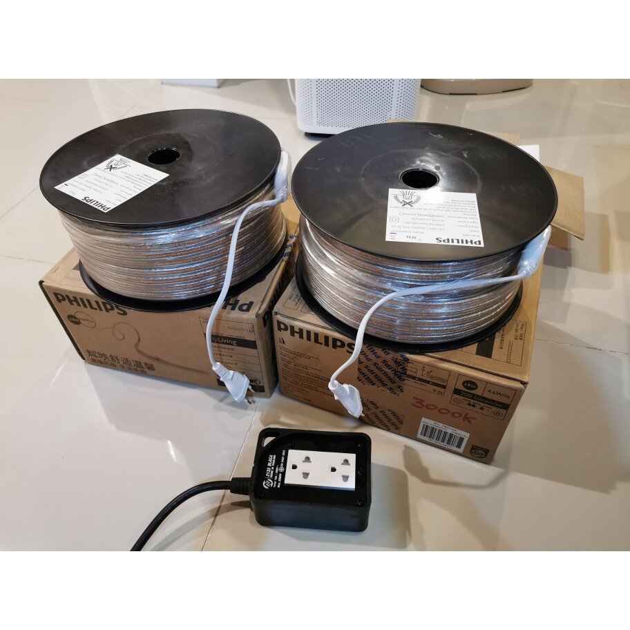 Philips ไฟริบบิ้น LED 10เมตร ตัดยาวตลอด +2 จะได้ 20เมตร ฟิลลิป์ Rope Light LED Stripไฟเส้น LED ฟิลิปส์ รุ่น 31086 พร้อมปลั้กเสียบไฟสายยางยี่ห้อฟิลลิป์