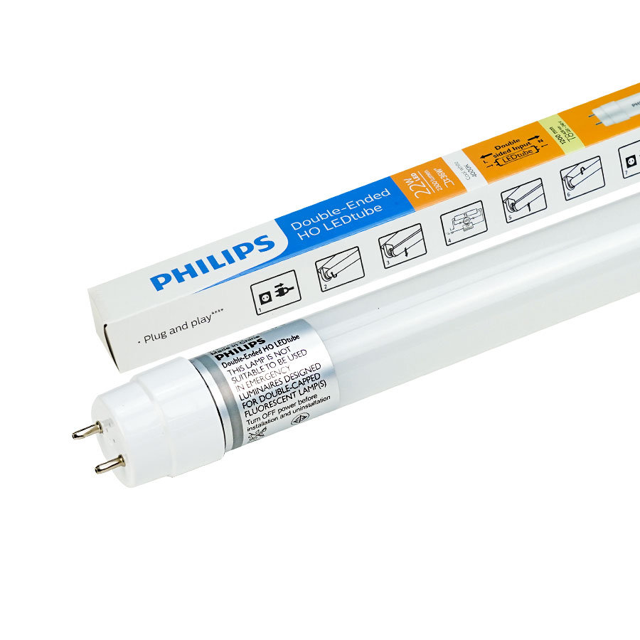 (ชุด 5 หลอด) PHILIPS หลอดนีออน LED 22W รุ่น Double Ended แสงขาว ยาว 120 cm ฟิลลิป นีออน LED ไฟเข้า2ข้าง สินค้ารวมภาษีแล้ว