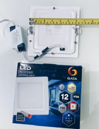 โคมดาวไลท์ GATA Downlight LED ขนาด 12 วัตต์ หน้ากลมและหน้าเหลี่ยม Day, Warm สินค้ารับประกัน 1 ปี