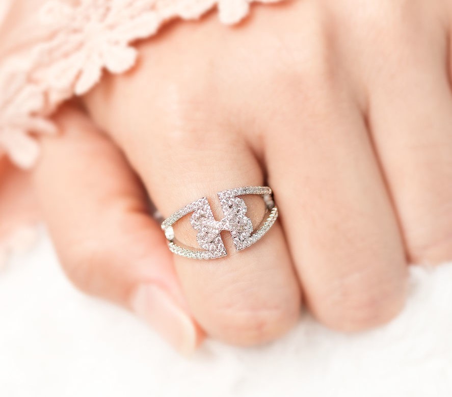 DIAMOND 18K WHITE GOLD RING แหวน เพชร ทอง 18K Pre-order