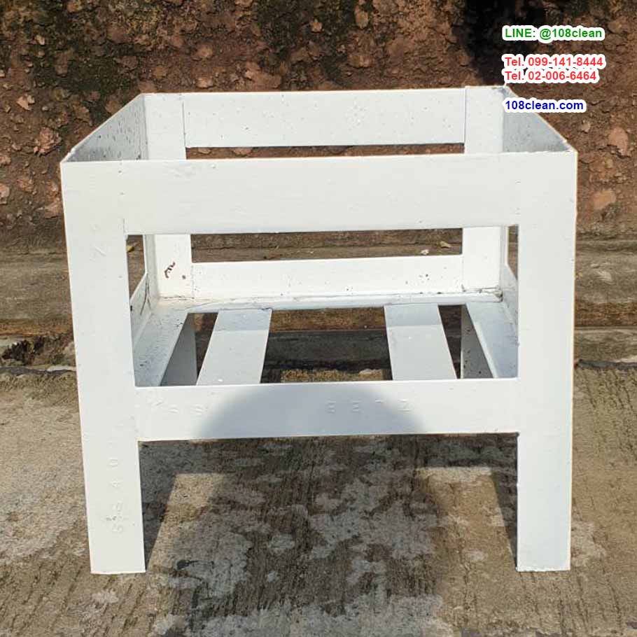 แท่นวางถังขยะแยกประเภท 60 ลิตร ขนาด 1 ช่อง ไม่มีแผงป้ายด้านหลัง