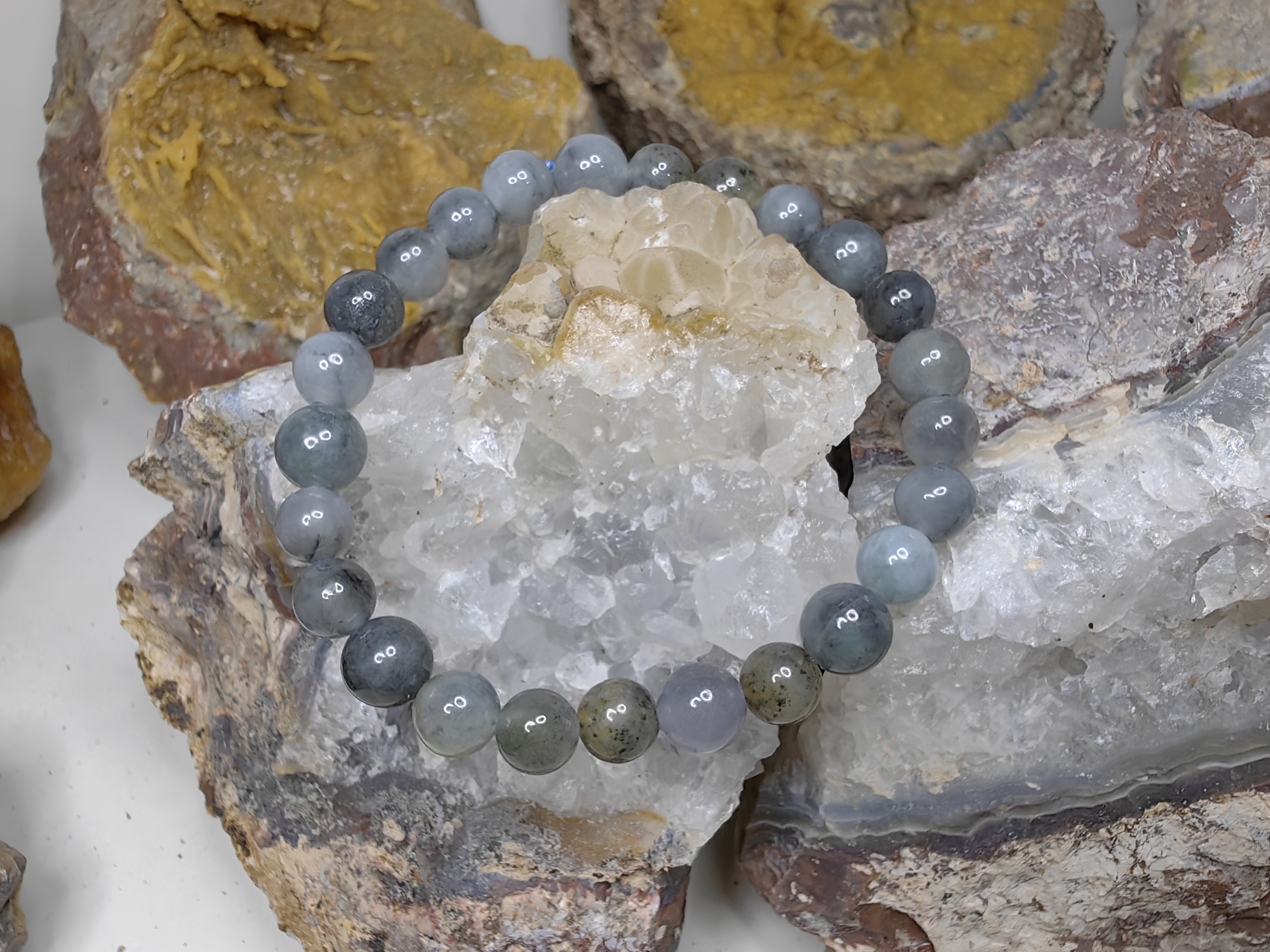 Burmese Jadeite Bracelets Round 8 mm. กำไลข้อมือหยกพม่า กลม 8 mm. Free Size