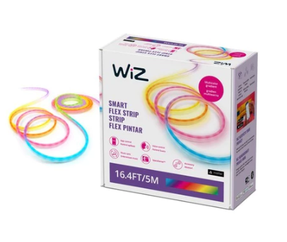 WiZ ไฟเส้นอัจฉริยะสำหรับตกแต่ง ยาว 5 เมตร 16ล้านเฉดสี RGBIC ดัดทรงได้ (ตัดไม่ได้)