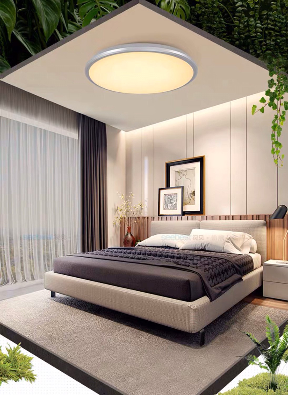 Ceiling Kit 14, 24, 36W ชุดกึ่งดวงโคมแอลอีดี มีฝาครอบ