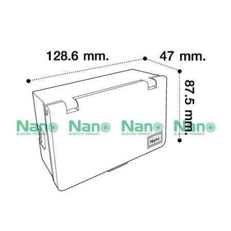 กล่องกันน้ำปลั๊กไฟ ฝาทึบสี ขาว ดำ 2x4 แนวนอน NANO กล่องครอบสวิตช์ปลั๊กไฟ NANO บ๊อกกันน้ำ