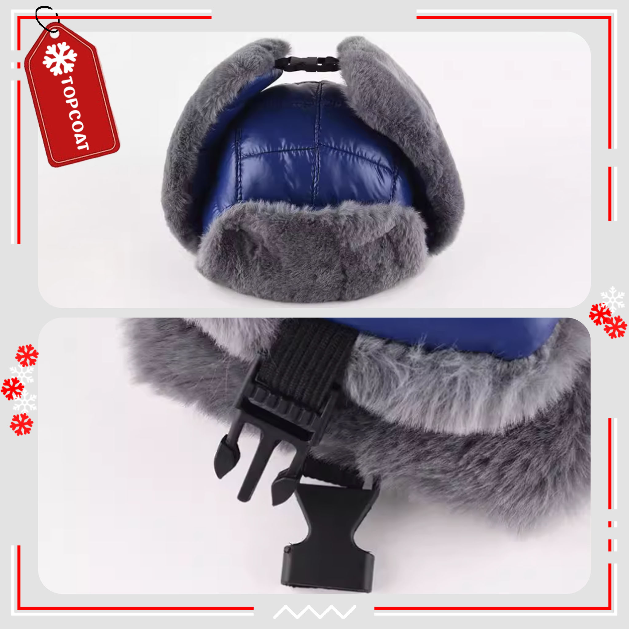 หมวกบอมเบอร์ ใส่เล่นสกีได้ บุขนหนา กันเปียกกันชื้น อุณหภูมิได้ถึง -20 องศา