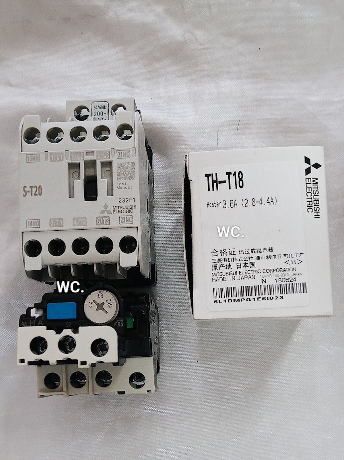 MITSUBISHI ชุดแมกเนติก S-T20 มาพร้อม โอเวอร์โหลด TH-T18 3.6A กลาง (MSO-T20) มิตซูบิชิ ครบชุด Magnetic +oveload