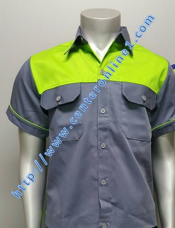 เสื้อ ยูนิฟอร์ม ผ้าคอมทวิว เสื้อช็อป เสื้อช่าง เสื้อทำงาน (M) จำนวน 5 ตัว