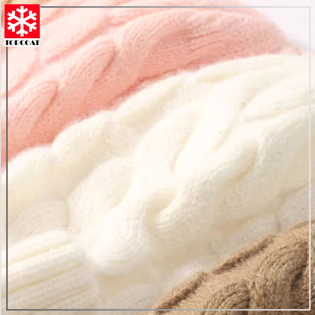 หมวกกันหนาวบุขนแกะ กันลม ช่วยสร้างความอบอุ่น สีขาว ครีม น้ำตาล ชมพู เทา ดำ