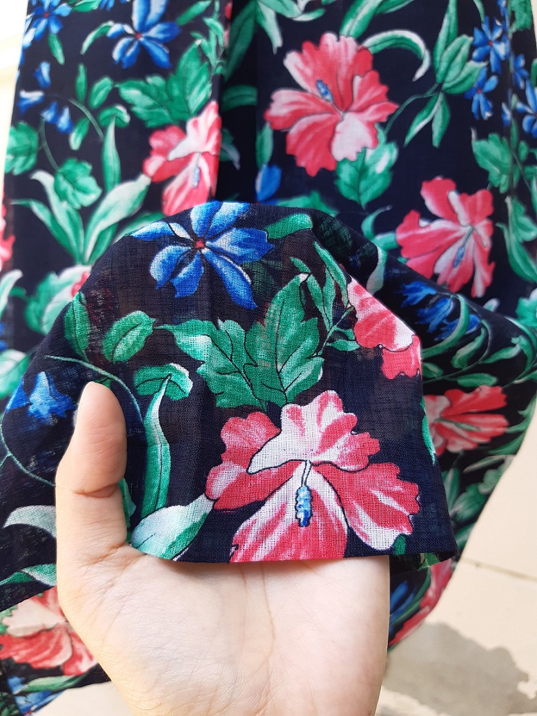 กระโปรงวินเทจลายดอกไม้