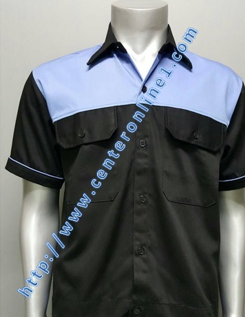 เสื้อ ยูนิฟอร์ม ผ้าคอมทวิว เสื้อช็อป เสื้อช่าง เสื้อทำงาน (M) จำนวน 5 ตัว