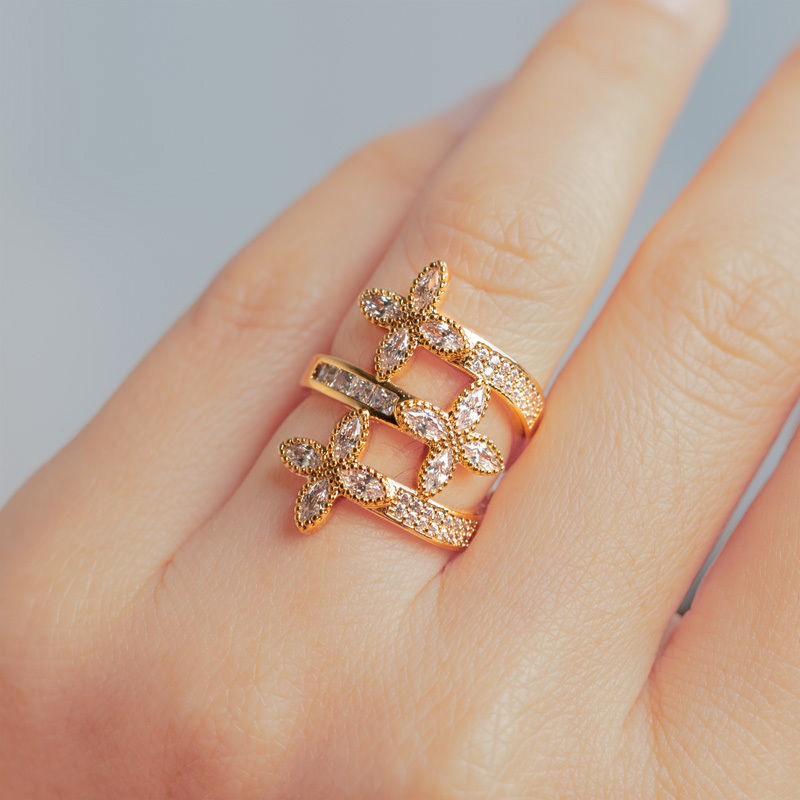 DIAMOND 18K YELLOW GOLD RING แหวน เพชร ทอง 18K Pre-order