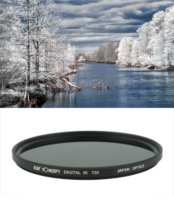 K&F Concept IR720 Infrared Filter ขนาด 37 52 67 mm.