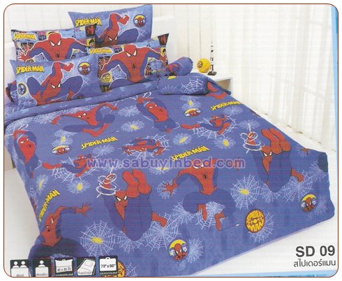 ผ้าปูที่นอน ชุดเครื่องนอน โตโต้ ลายการ์ตูน สไปเดอร์แมน SpiderMan - SD09