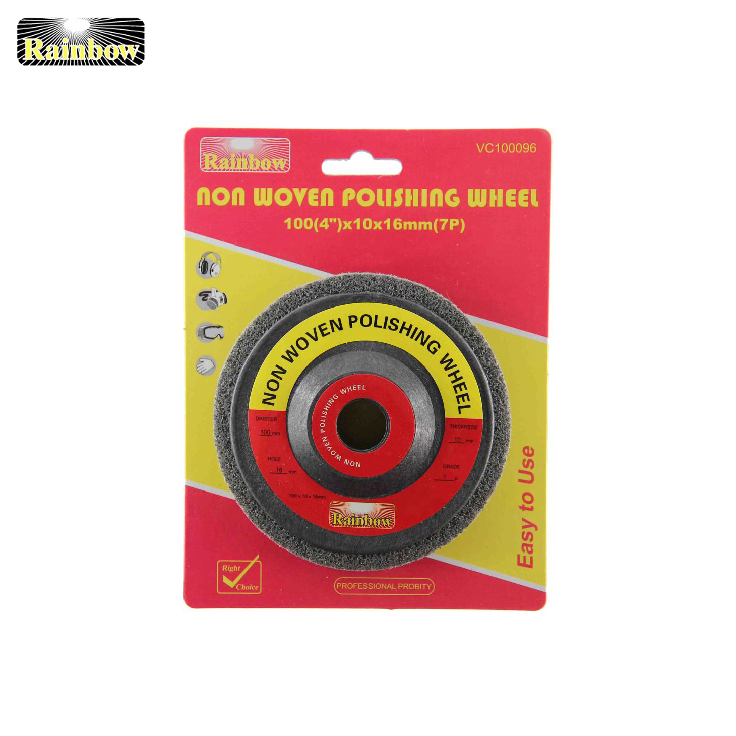 แผ่นขัดสนิม โลหะ ขัดลายแสตนเลส ขนาด 4" x 10 mm