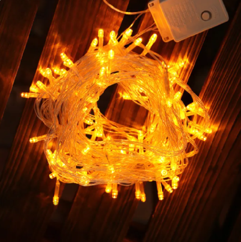 ไฟปีใหม่ ไฟหยดน้ำ กันน้ำ LED ไฟประดับ ความยาว 8เมตร แบบกระพริบ ปรับได้ หัวคริสตัล 8m. ไฟประดับ ไฟตกแต่ง ไฟคริสต์มาส