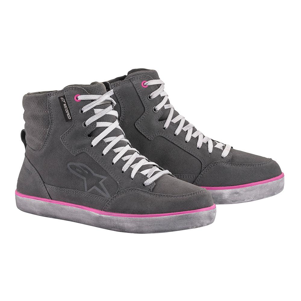 Alpinestars WOMEN'S J-6 WATERPROOF SHOES (LIGHT GRAY FUCHSIA)