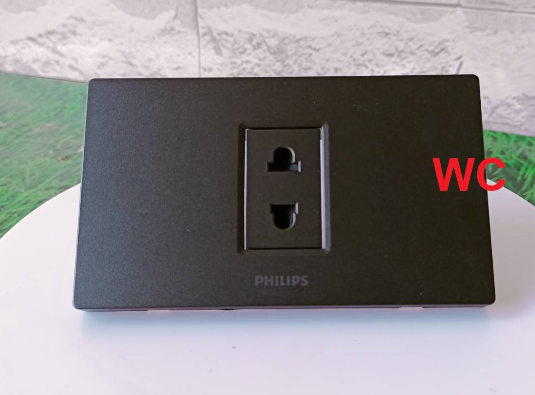 ชุดสวิทซ์ ชุดปลักไฟ ดำ BLACK PLUG SET รุ่น 2X4 3ช่อง ฟิลลิป ชุดปลั๊กกราวน์คู่ / ปลั๊กเดี่ยว / สวิตซ์ พร้อมบล็อค 2x4 ครบชุด