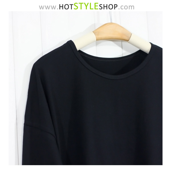 เสื้อครอปแขนยาว เสื้อแขนยาวเอวลอย (ขายส่ง 90 บาท)