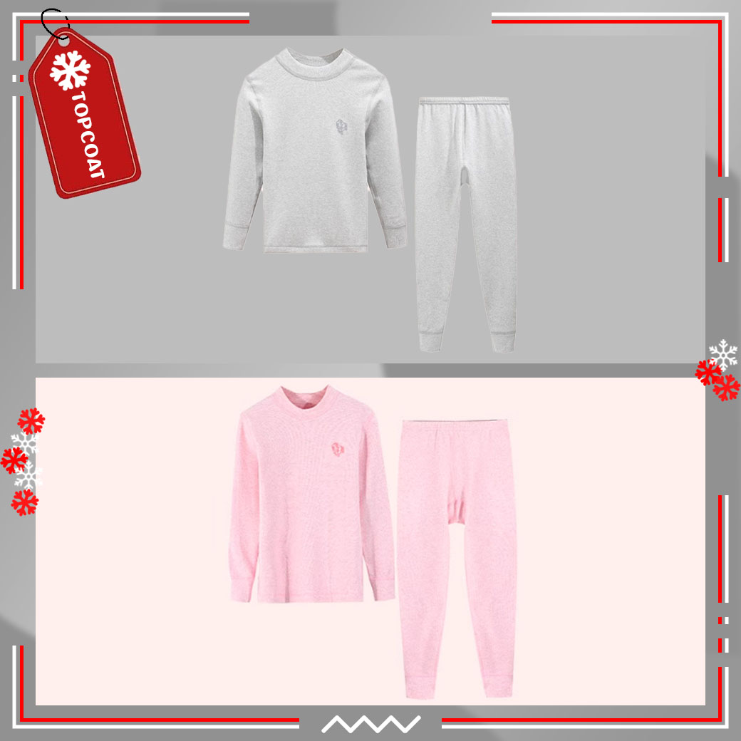 ลองจอนฮีทเทคเด็ก HEATTECH ชาย-หญิง เสื้อพร้อมกางเกง ด้านในเป็นบุขนหนานุ่ม