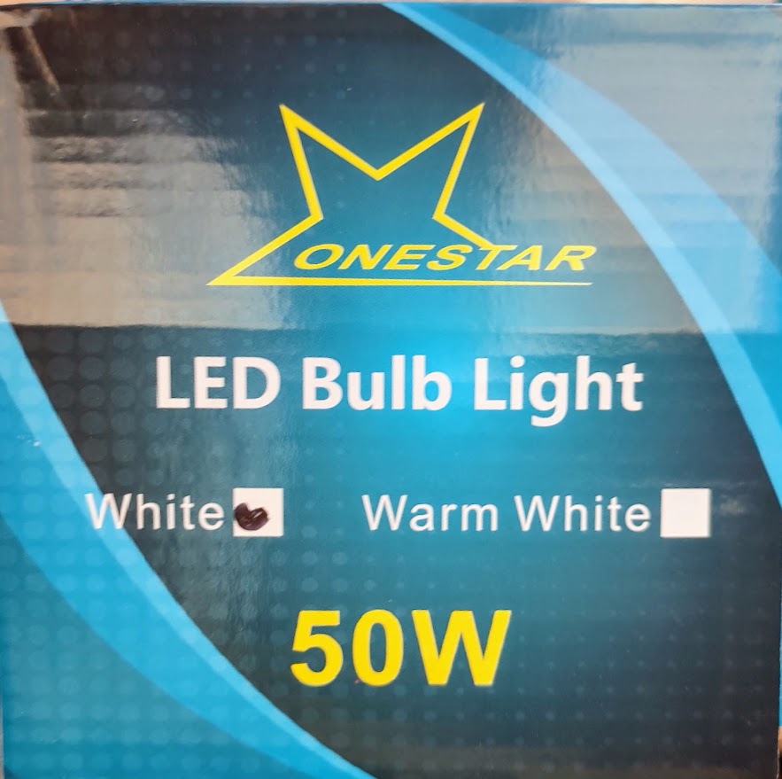 หลอดไฟ LED HIWATT หลอดไฟจั้มโบ้ LED 40W 50W 60W หลอดไฟขั้วเกลียว E27 สว่างมาก กันน้ำ แสงสีขาว