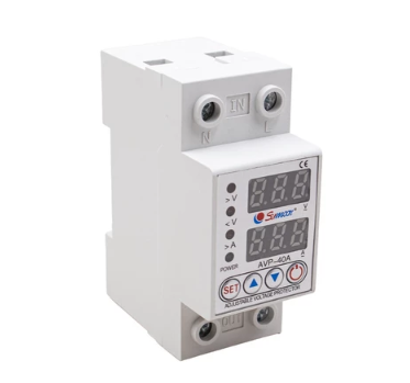 Sunmoon อุปกรณ์ป้องกันไฟตก AVP-63 ไฟเกิน 220V 63A อุปกรณ์ป้องกันแรงดันไฟฟ้า ตัดไฟสูง ตัดไฟต่ำ ตัดกระแสเกิน โอเวอร์โหลด หน้าจอดิจิตอล