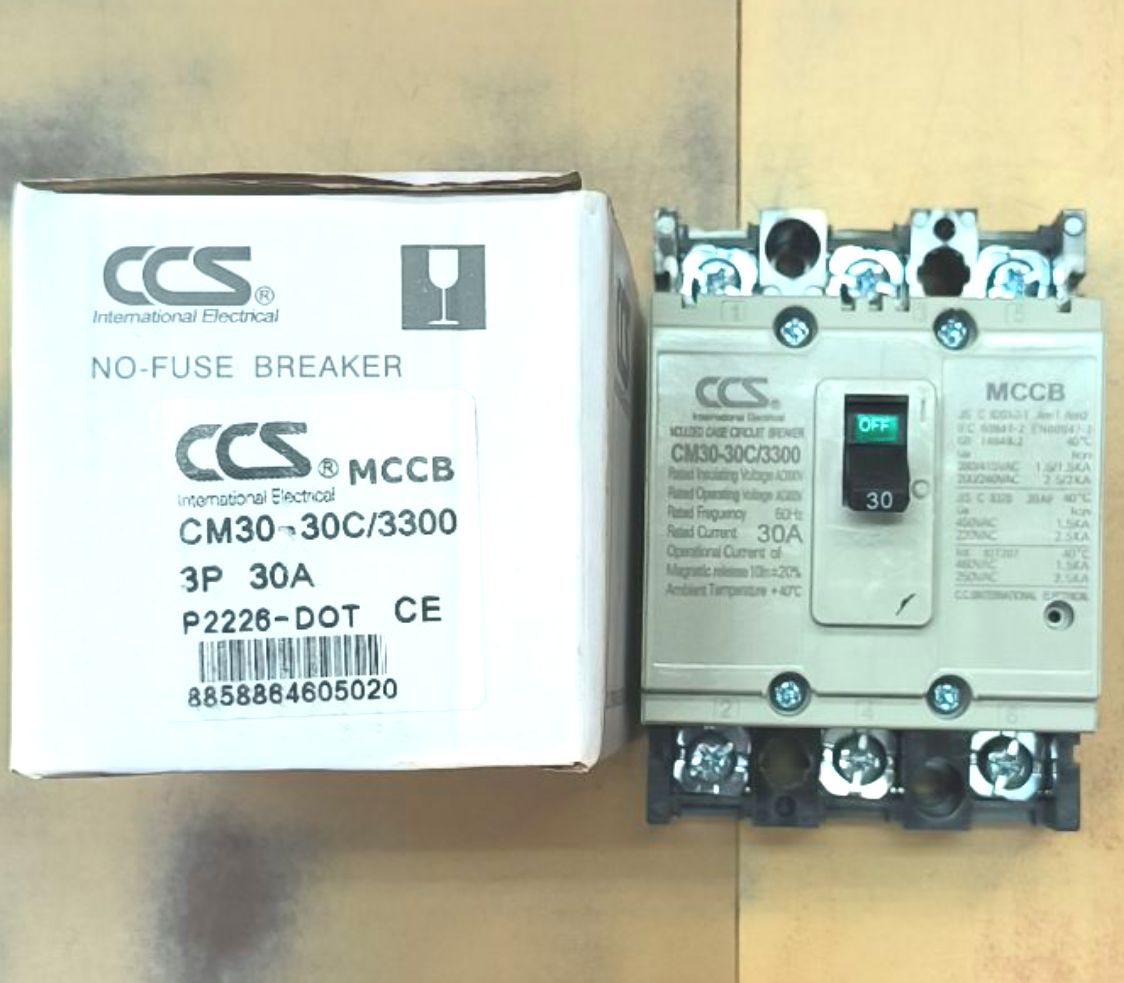 CCS เบรกเกอร์ MCCB ไฟฟ้า 3เฟส 3P 30A รุ่น CM30-30CW
