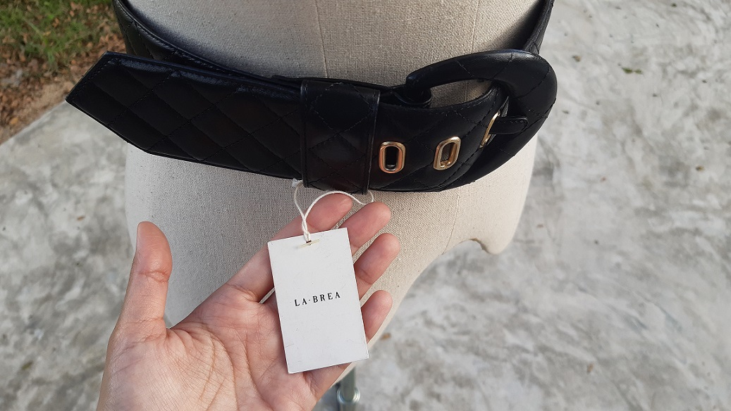 เข็มขัดวินเทจสีดำ สไตล์ CHANEL