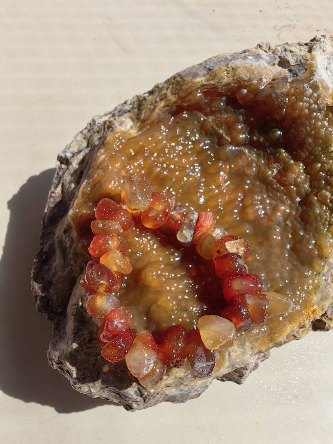 Carnelian Bracelets สร้อยข้อมือคาร์เนเลียน Size 15.00 cm. 290.00 ct