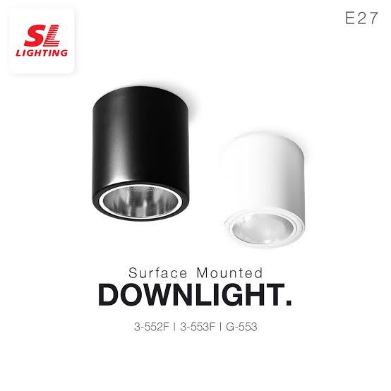 Lighting โคมไฟดาวน์ไลท์ติดลอย ทรงกระบอก ขั้ว E27 sl ไส้ขาว