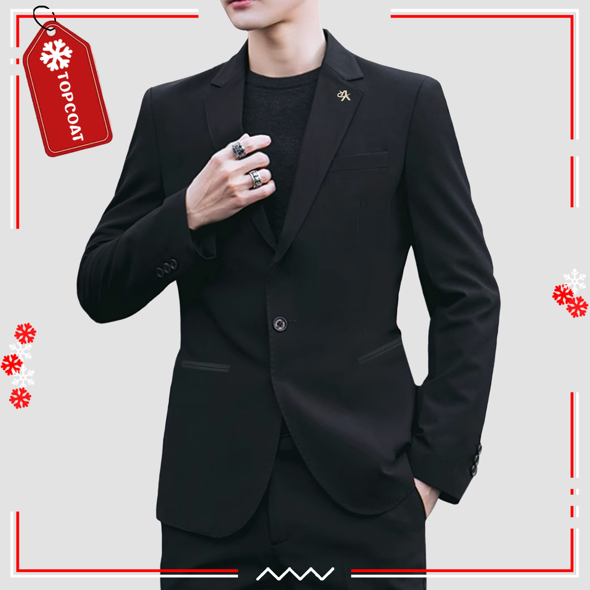 เสื้อสูทเบลเซอร์สำหรับผู้ชาย (Business) ซับในทั้งตัว ดีไซน์เรียบหรูใส่ออกงานทางการต่างๆ