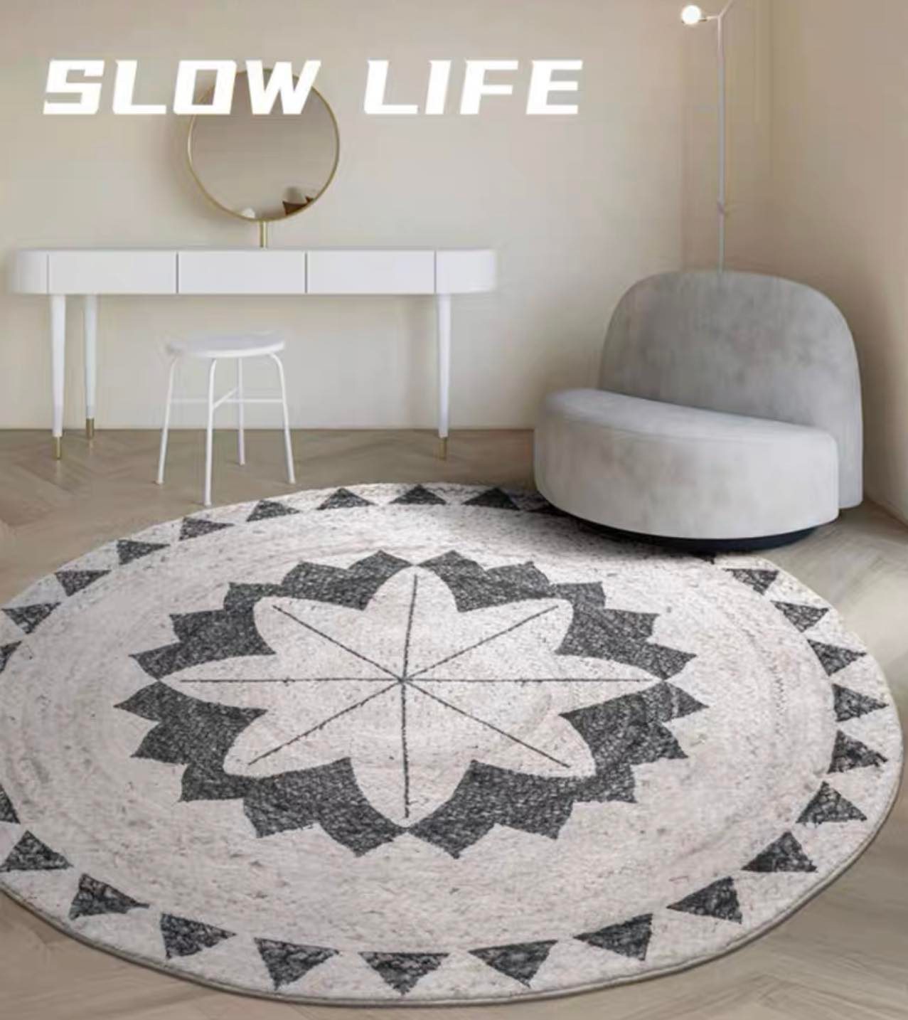 พรมทรงกลม นุ่มพรีเมี่ยม 104