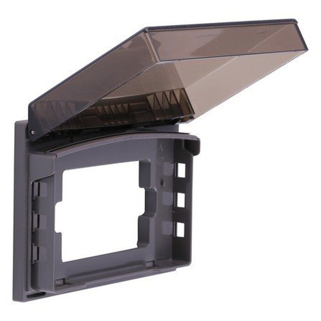 PANASONICปลั้กไฟฝาหน้ากากกันน้ำ รุ่น WEG8981 สีน้ำตาล GRAY สินค้าไม่รวมปลั้กไฟ