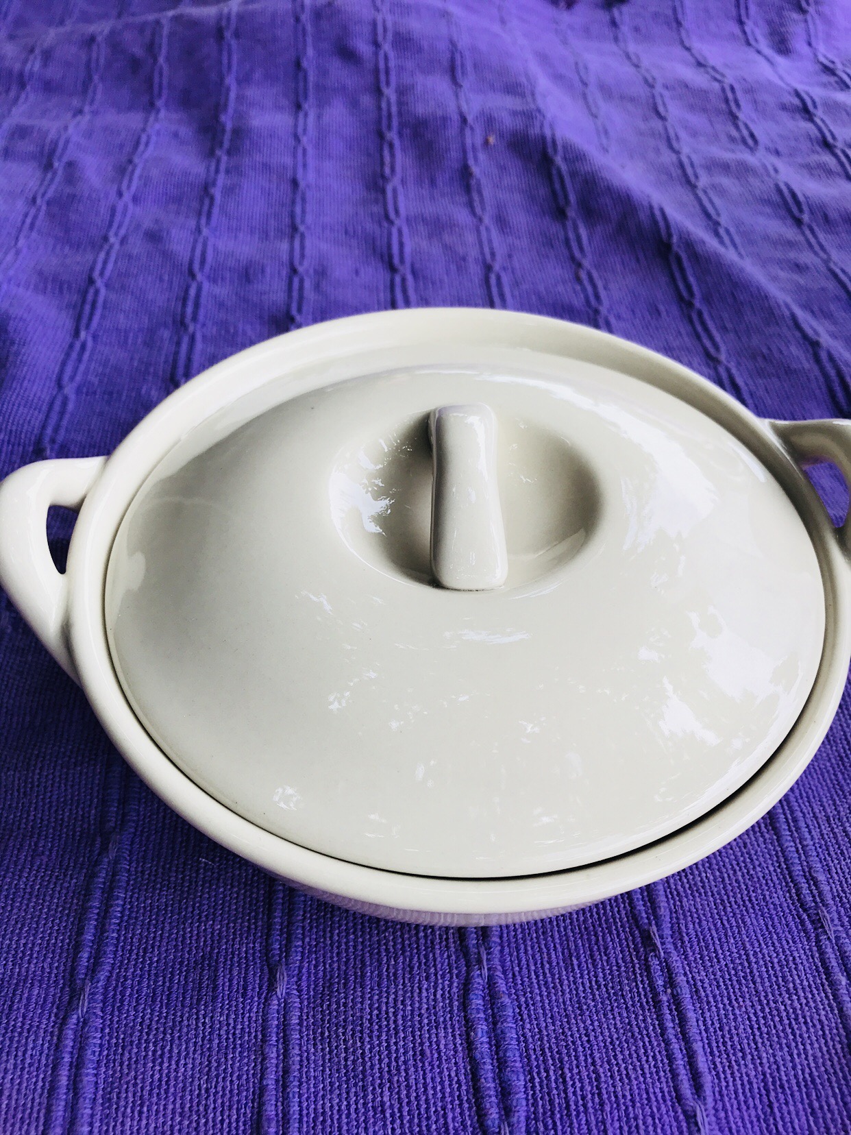 ชามฝาปิดเคลือบสองหู6”