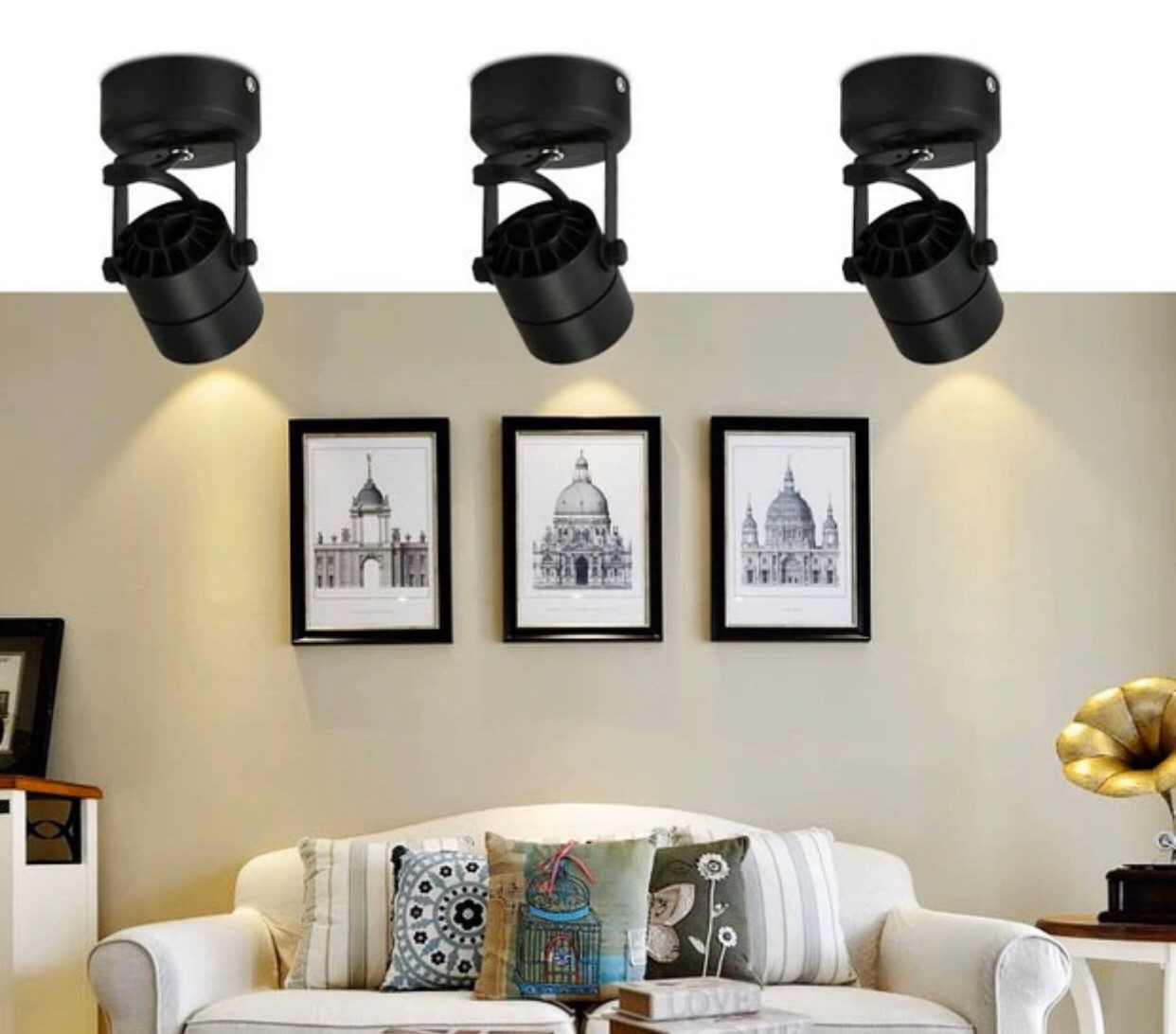 LED Surface Mounted Black โคมแอลอีดี ติดลอย หน้ากลม, หน้าเหลี่ยม, หน้าแปดเหลี่ยม สีดำ ขนาด 8 วัตต์