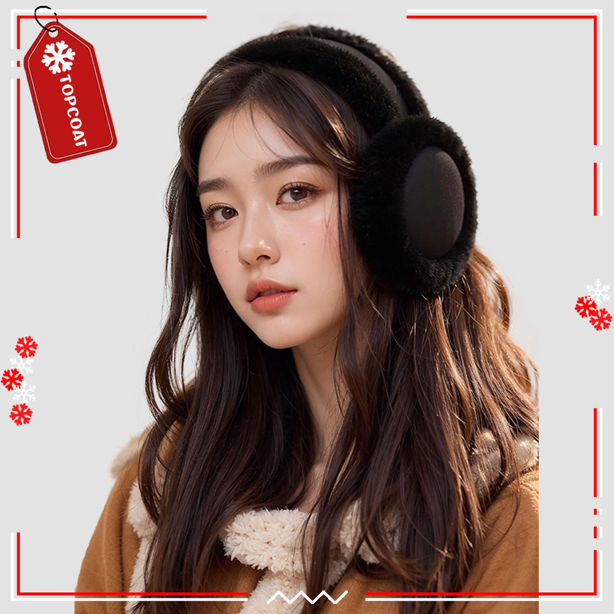 ที่ปิดหูกันหนาวสำหรับผู้หญิง เฟอร์ขนมิงค์หนานุ่ม พับเก็บได้ ง่ายต่อการพกพา