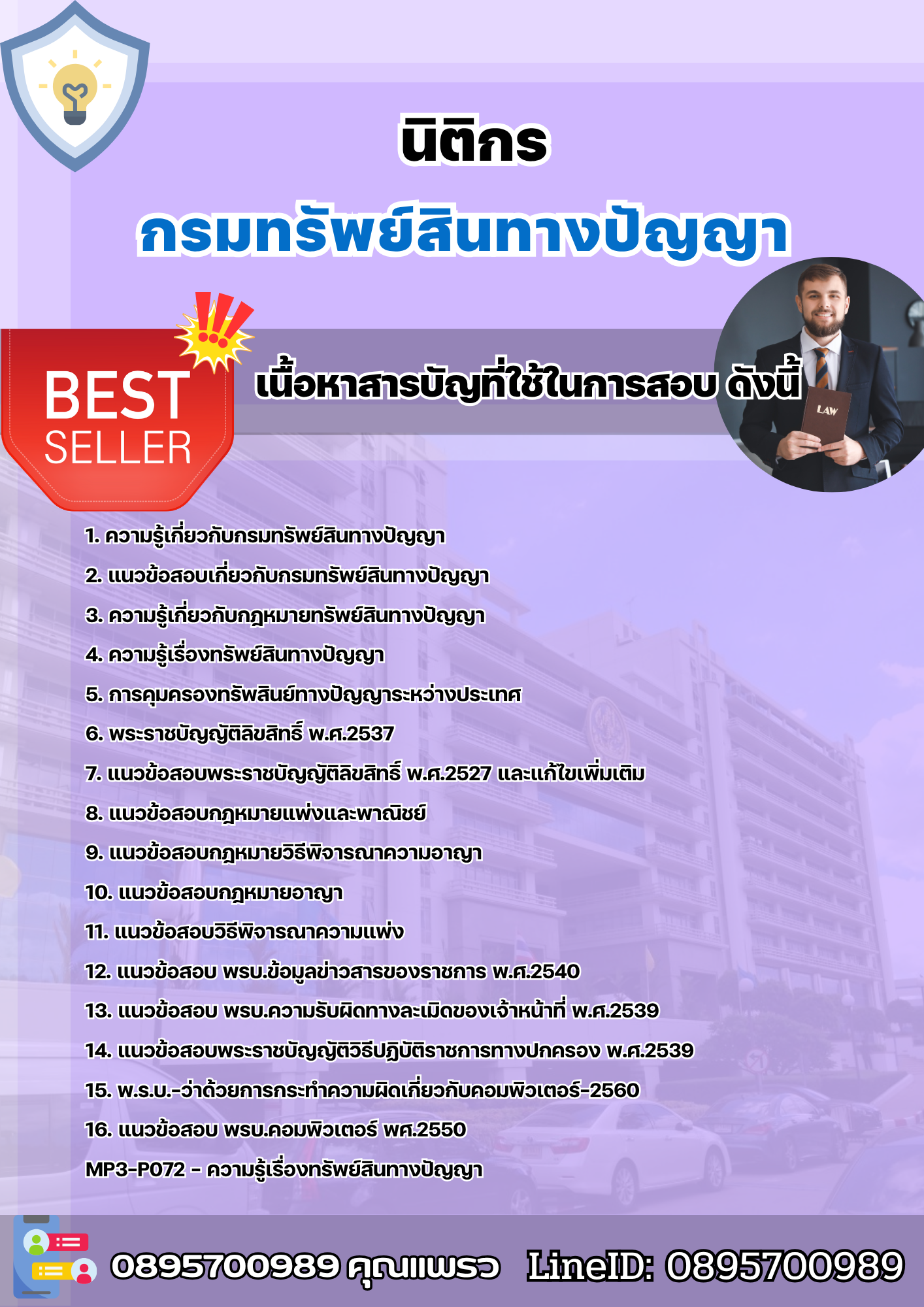 แนวข้อสอบนิติกร กรมทรัพย์สินทางปัญญา 2568