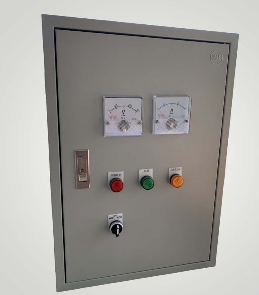 ตู้ควบคุมปั๊มน้ำ 3 HP 220 v ใช้กับลูกลอยไฟฟ้า ตู้เหล็ก