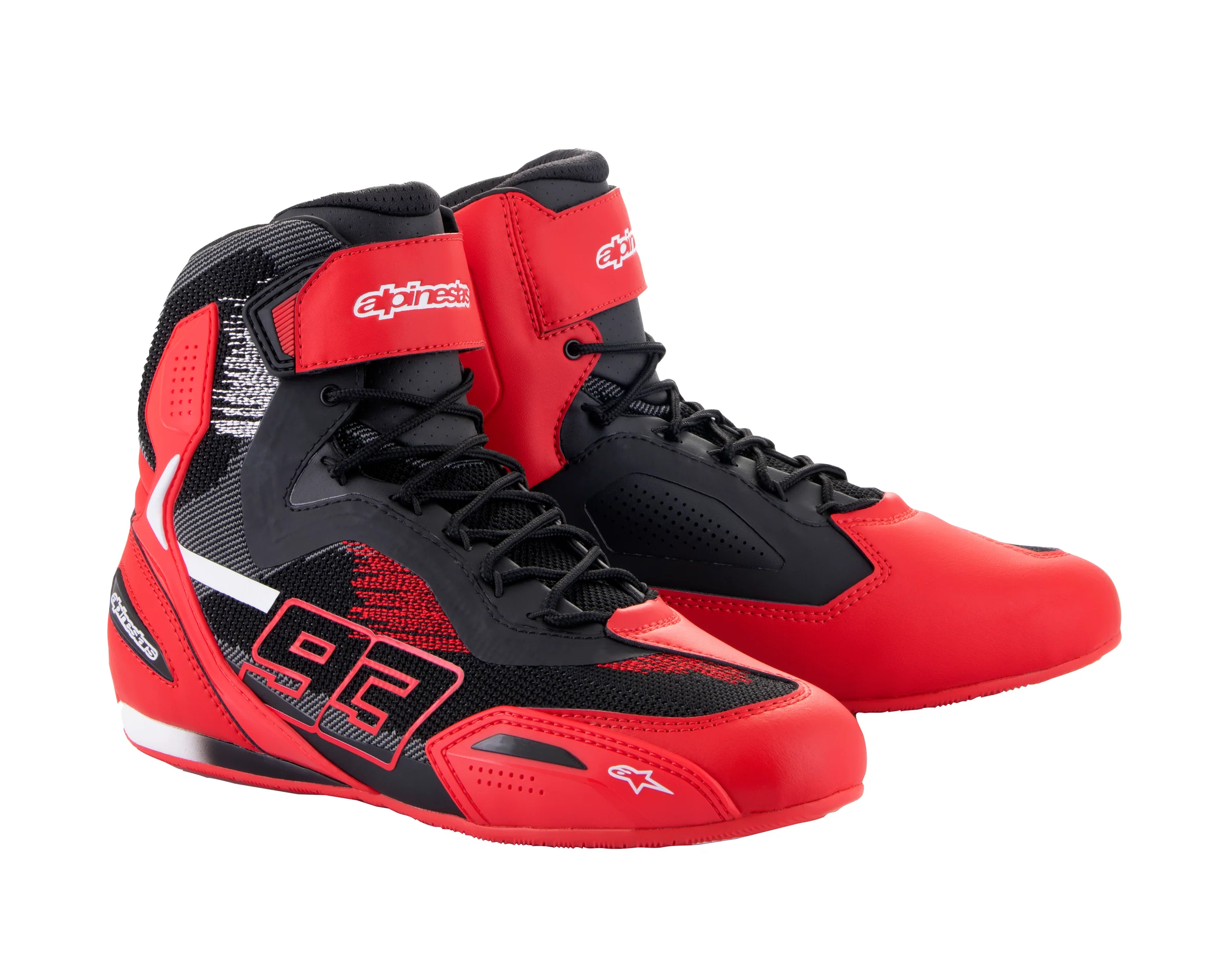 Alpinestars AUSTIN KNITTED RIDING SHOES (BRIGHT RED BLACK)