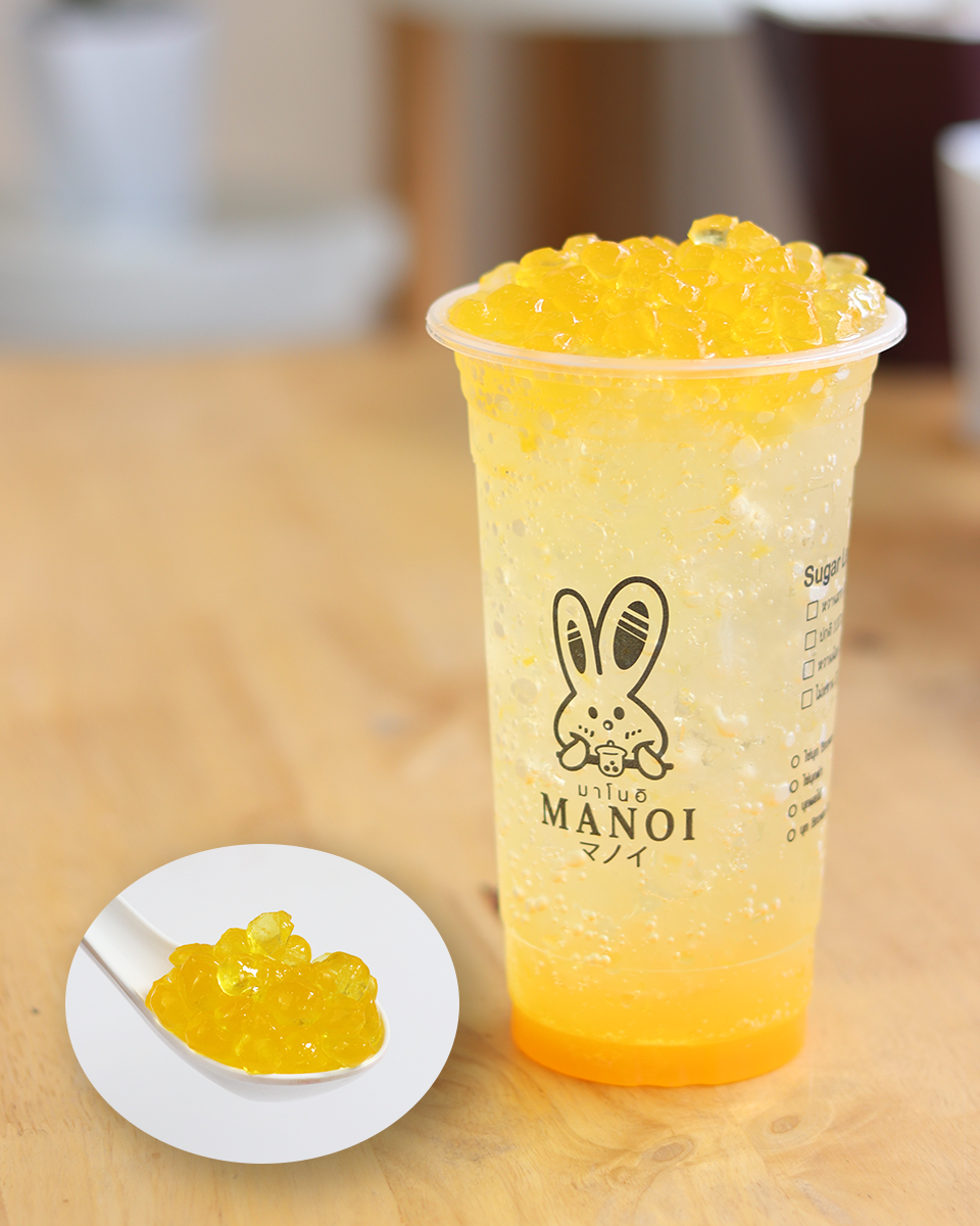 บุกคริสตัลเหลือง บุกเสาวรสและมะม่วง แบรนด์มาโนอิ (Passion Mango Flavor Konjac Manoi)