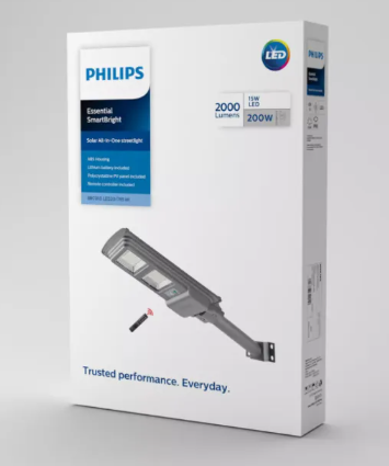Philips โคมถนนโซล่าเซลล์ ฟิลลิป์ รุ่น 200W BRC010 พร้อมขาและตัวจับ SOLARCELL