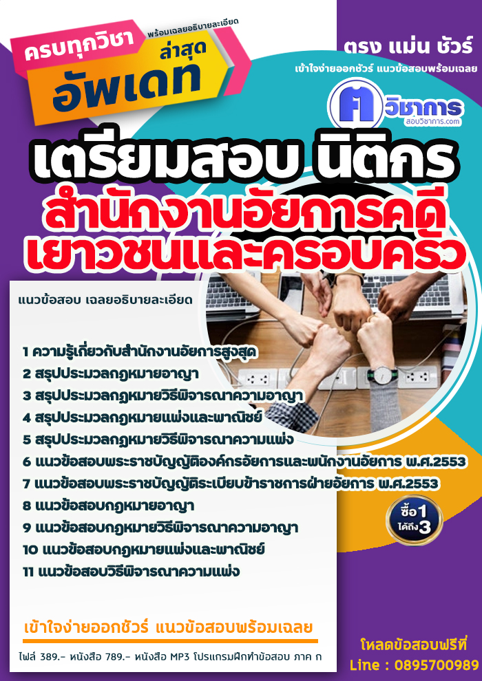 แนวข้อสอบนิติกร สำนักงานอัยการคดีเยาวชนและครอบครัว 2568
