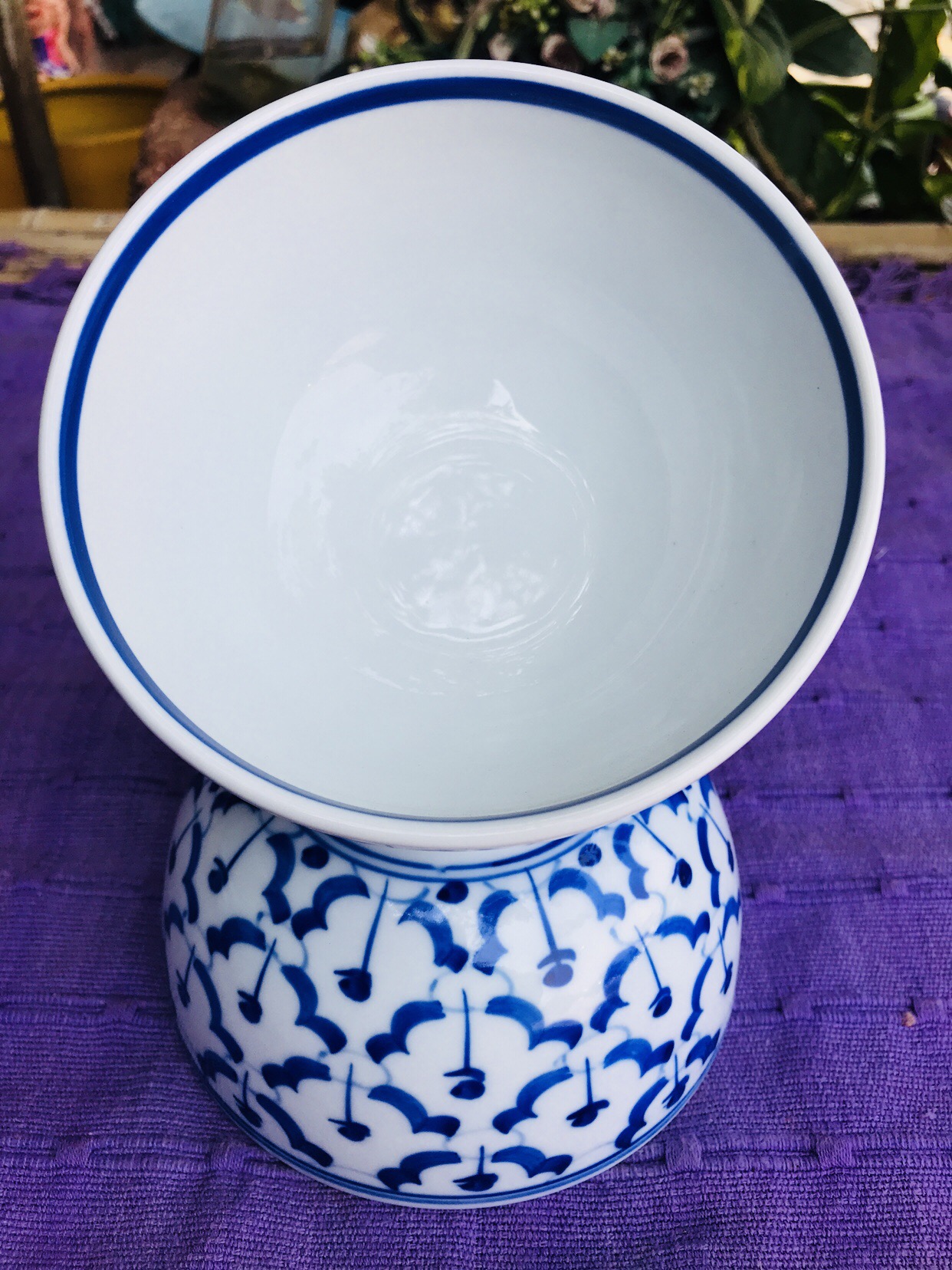 ถ้วยกลมลายไทยทรงลึก5"