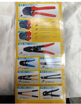 HS-16 คีมย้ำหางปลาเปลือย 1.5-16 ตร.มม. มีระบบทดแรง ลดแรงในการบีบ มีตัวปรับเพิ่มระยะในการบีบตามต้องการ