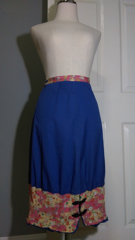 กระโปรงวินเทจญี่ปุ่นทรงเอสีม่วง