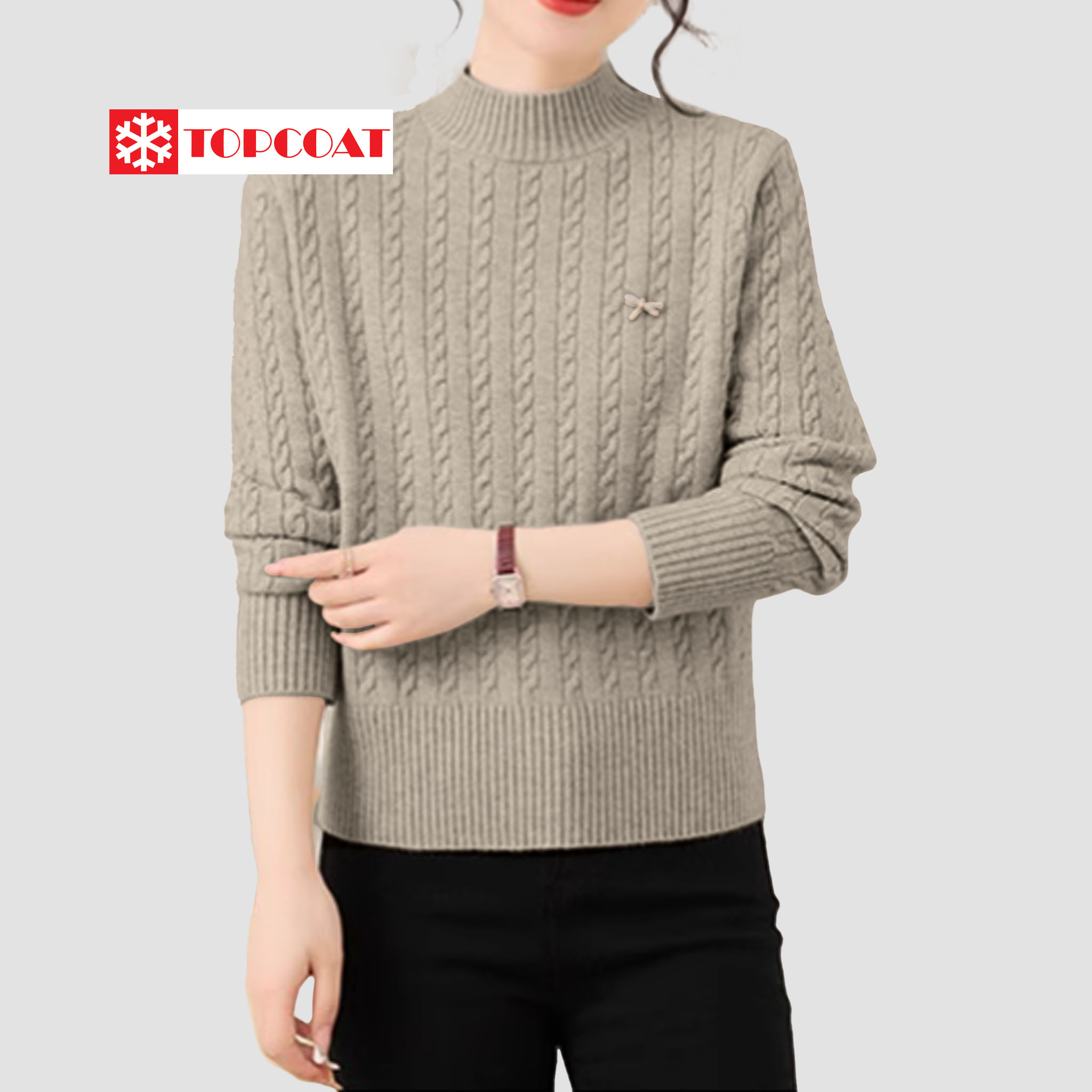 เสื้อคอปีนผ้าใส่สบาย ผ้าไม่หนามากใส่ได้หลายโอกาส ฟรีไซส์