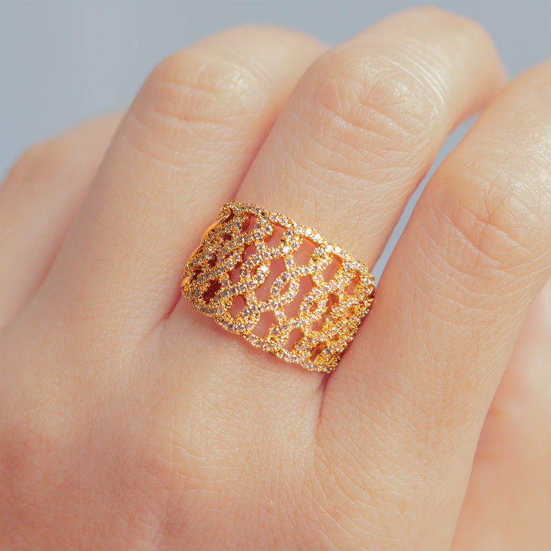 DIAMOND 18K YELLOW GOLD RING แหวน เพชร ทอง 18K Pre-order