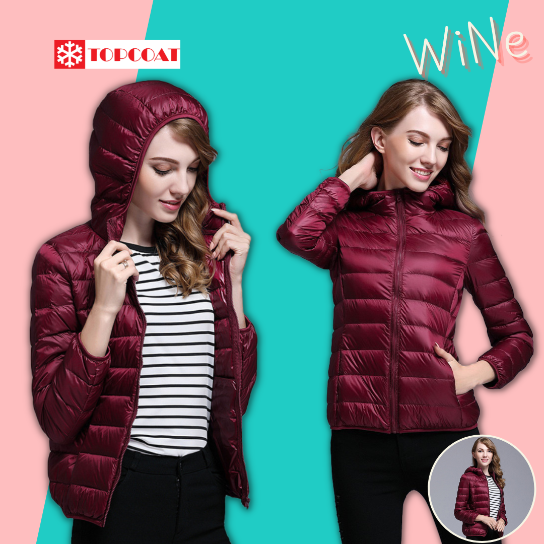 เสื้อกันหนาว เสื้อกันหนาวมีฮู้ด เสื้อกันหนาวขนเป็ด มีถุงผ้า มีฮูด