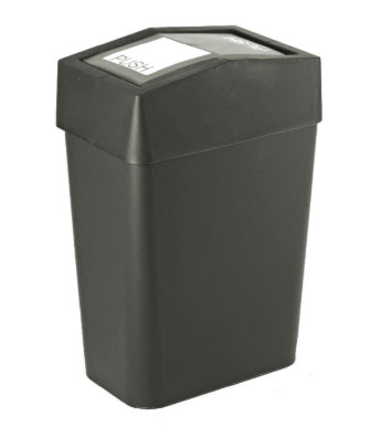 ถังขยะทรงเหลี่ยม ฝาสวิง 18 ลิตร